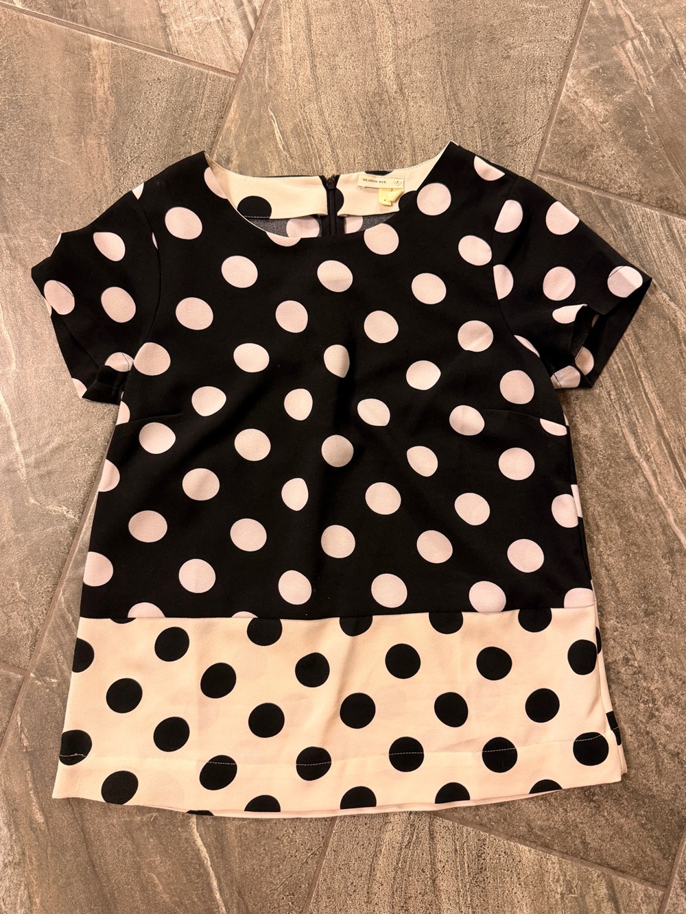 Polka Dot Short Sleeve Top